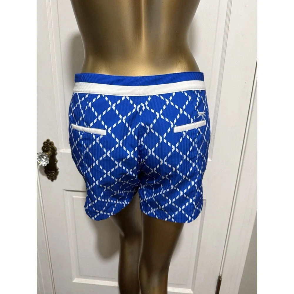 Womens Golf Shorts Blue White Slazenger Size 2